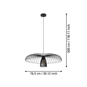CHAMPERICO H/L 1X60W E27 BLK