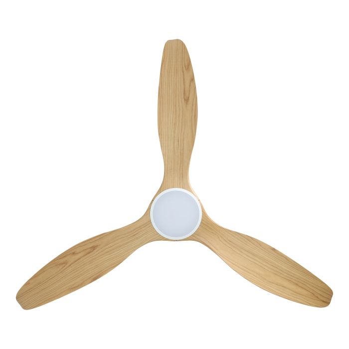 NOOSA 60 DC FAN 18W LED TRI-COL WHT/BLACKBUTT