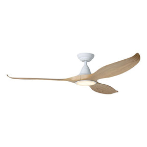 NOOSA 60 DC FAN 18W LED TRI-COL WHT/BLACKBUTT