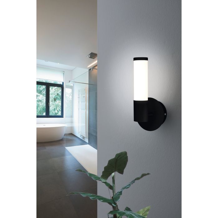 Palmera 1 Wall Light 2x4.5w Led Blk/opal - wall light - Lux Lighting