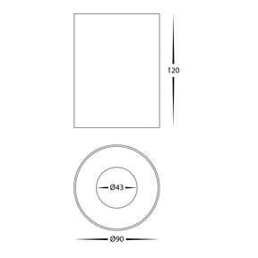 Nella White 12w Surface Mounted LED Downlight - Ceiling mount - Lux Lighting