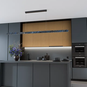 Calibo Lanner 2000mm Crafted Marble LED Linear Pendant - Black