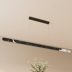 Calibo Lanner 2000mm Crafted Marble LED Linear Pendant - Black