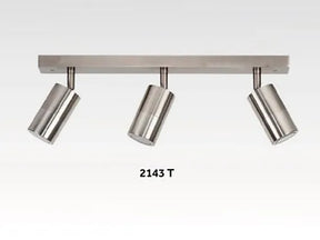 3 Lights Bar Adjustable - GU10 Titanium - Spot Lights - Lux Lighting