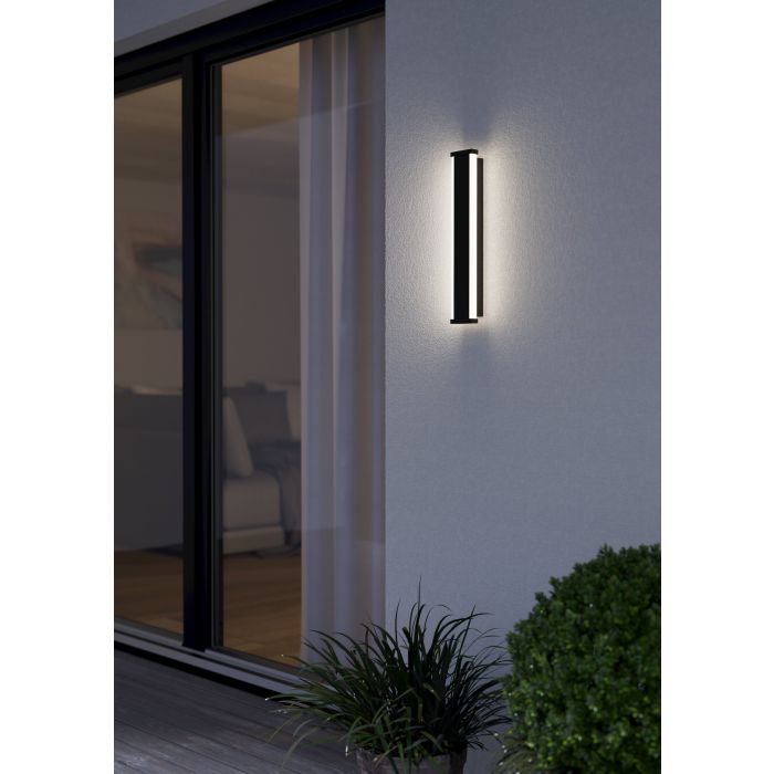 NEVIANO EXT W/L 7.4W LED TRI-COL BLK 380MM