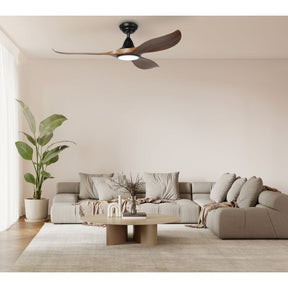 NOOSA 52 DC FAN 18W LED TRI-COL BLK/NEW TEAK