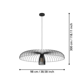 CHAMPERICO H/L 1X60W E27 BLK