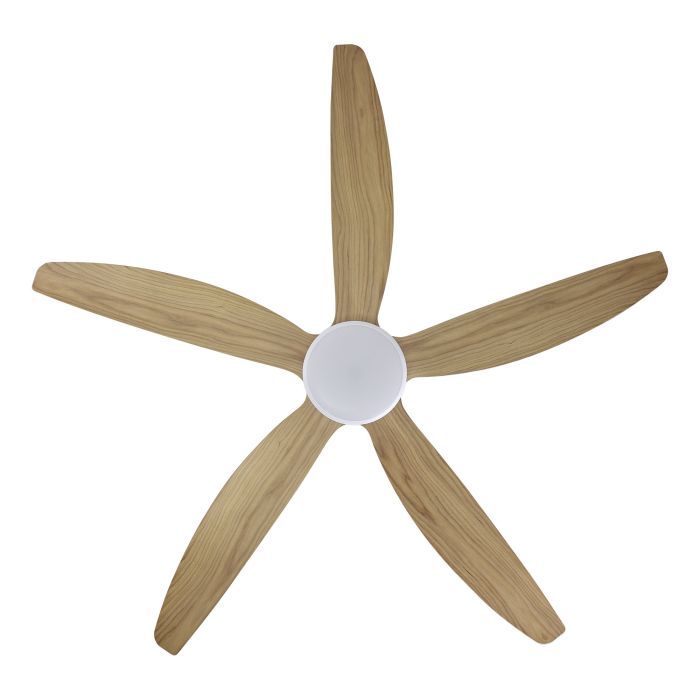 MIAMI 60 DC FAN 20W LED TRI-COL WHT/BLACKBUTT