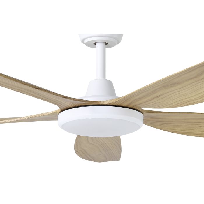 MIAMI 60 DC FAN 20W LED TRI-COL WHT/BLACKBUTT