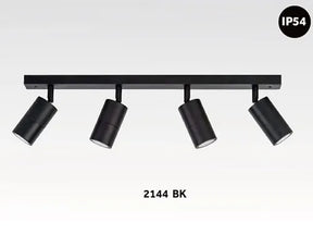 4 Lights Bar Adjustable - GU10 Black - Spot Lights - Lux Lighting