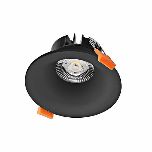 10w LED Low Glare 90mm Downlight BLACK  Tri Colour - downlight - Lux Lighting