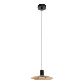 MAYAZES H/L 1X5W GU10 LED 3000K BLK/NAT WOOD