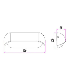 AKENTRI LED Tri-CCT Exterior Surface Mounted Eyelid Wall Lights IP65
