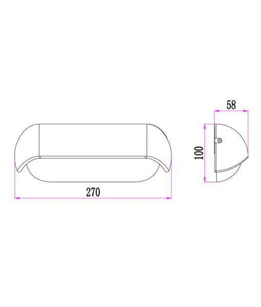 AKENTRI LED Tri-CCT Exterior Surface Mounted Eyelid Wall Lights IP65