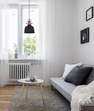 ALTA: Industrial Bell Shape With Copper Highlights Pendant Lights