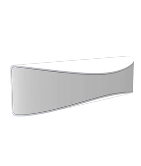 WALL S/M Up/Dn 7W CURVED Matt Wh 3K IP65 Opal Diff 350Lm