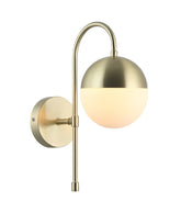 WALL Int S/M G9 Max 25W RND Opal Glass Diffuser With Satin Gold Bracket