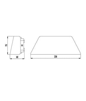 ATEN LED Exterior Surface Mounted Curved Up/Down Wall Lights IP65