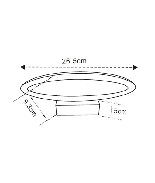 ATHENS City Series LED Interior Matte White Oval 1 Way Wall Light