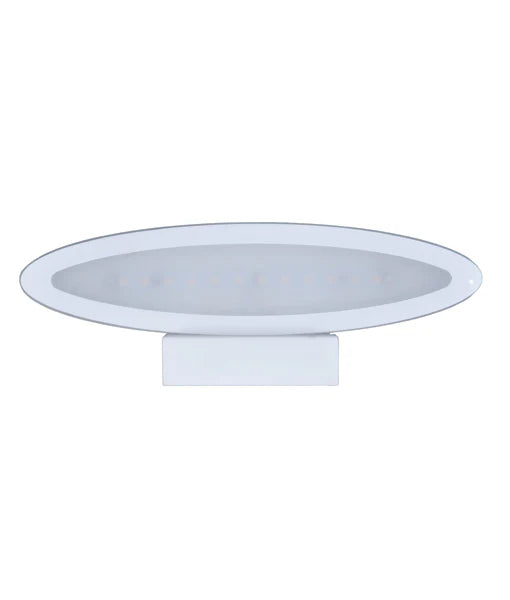 ATHENS City Series LED Interior Matte White Oval 1 Way Wall Light