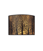 AUTUMN Curved Aged Bronze With Amber Lining Interior Wall Light