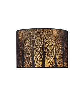 AUTUMN Curved Aged Bronze With Amber Lining Interior Wall Light