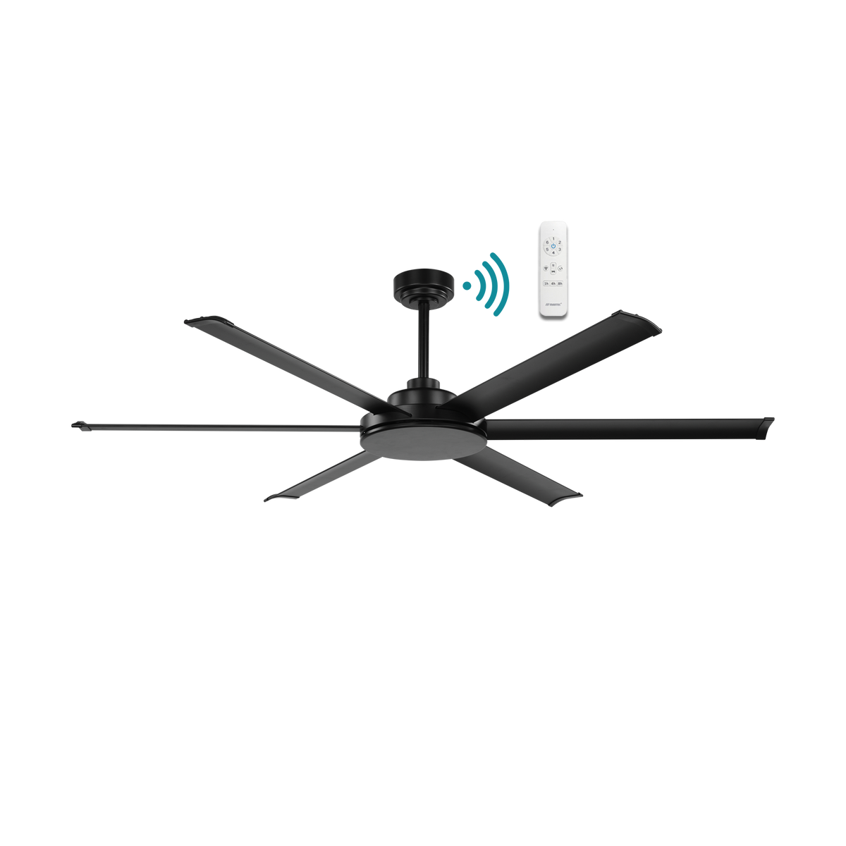 Albatross II DC WIFI & Remote Control Ceiling Fan Motor Only Matt Black