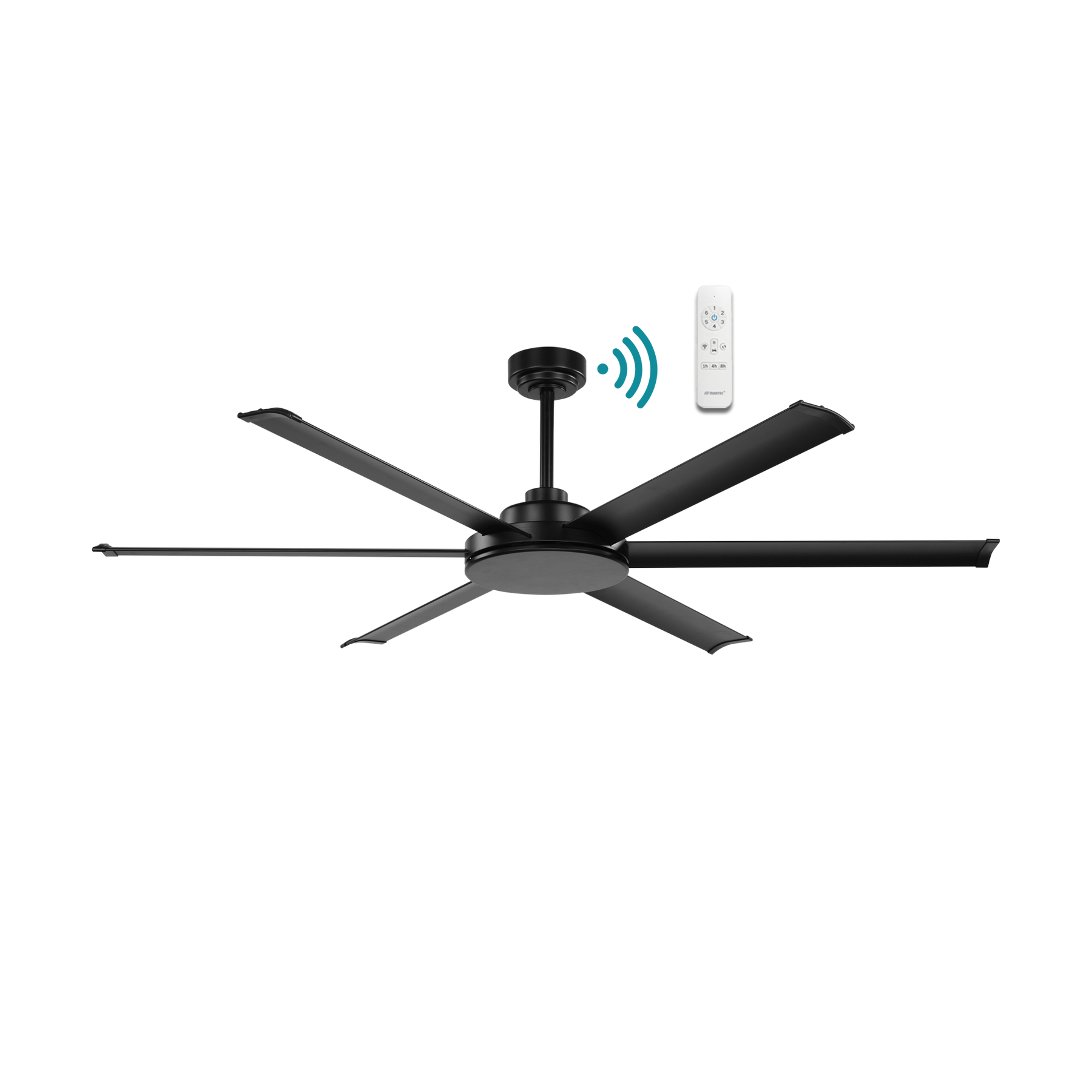 Albatross II DC WIFI & Remote Control Ceiling Fan Motor Only Matt Black