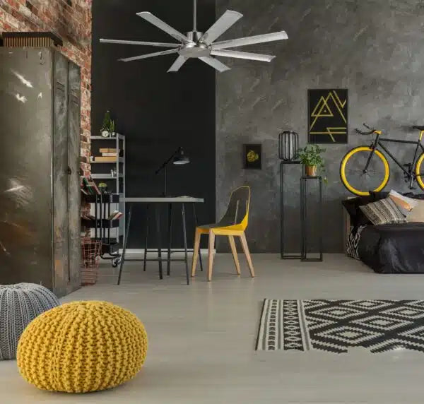 Albatross Mini DC 1650mm 65 8 Blade Remote Control Ceiling Fan Brushed Nickel