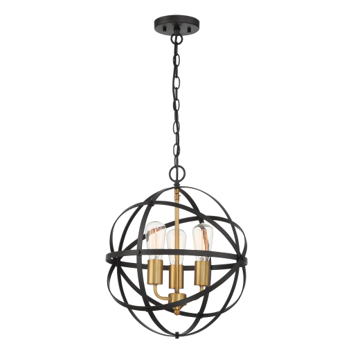 Apollo P8 BRZ/GLD 8 Light E27 90cm Orb Pendant Bronze Gold