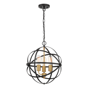 Apollo P3 BRZ/GLD 3 Light E27 40cm Orb Pendant Bronze Gold