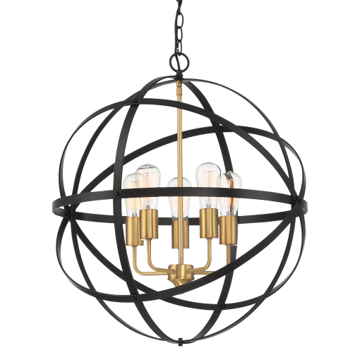 Apollo P8 BRZ/GLD 8 Light E27 90cm Orb Pendant Bronze Gold