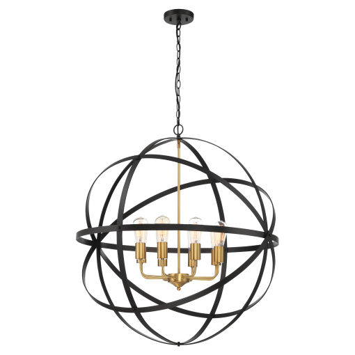 Apollo P8 BRZ/GLD 8 Light E27 90cm Orb Pendant Bronze Gold