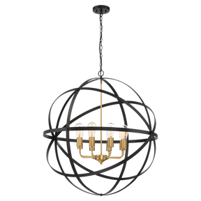 Apollo P3 BRZ/GLD 3 Light E27 40cm Orb Pendant Bronze Gold