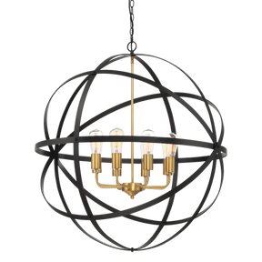 Apollo P5 BRZ/GLD 5 Light E27 60cm Orb Pendant Bronze Gold