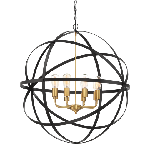 Apollo P5 BRZ/GLD 5 Light E27 60cm Orb Pendant Bronze Gold