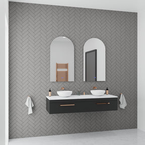 AURA S Arch LED Backlit Bathroom Mirror