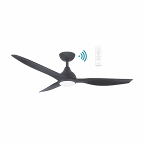 Avoca DC 1220mm 3 ABS Blade WIFI & Remote Control Ceiling Fan with Variable Dim 20w CCT LED Light Matt Black