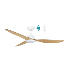 Avoca DC 1220mm 3 ABS Blade WIFI & Remote Control Ceiling Fan with Variable Dim 20w CCT LED Light Matt White/Oak