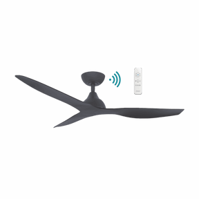 Avoca DC 1220mm 3 ABS Blade WIFI & Remote Control Ceiling Fan Only Matt Black