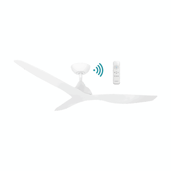 Avoca DC 1320mm 3 ABS Blade WIFI & Remote Control Ceiling Fan Only Matt White