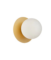 BALLE Interior Round Opal Diffuser with Round Base Wall Lights