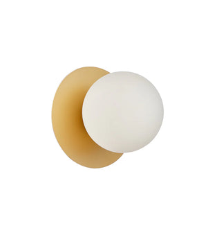 BALLE Interior Round Opal Diffuser with Round Base Wall Lights
