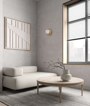 BALLE Interior Round Opal Diffuser with Round Base Wall Lights