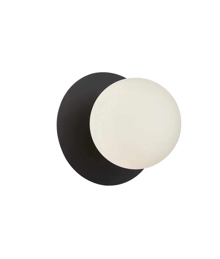 BALLE Interior Round Opal Diffuser with Round Base Wall Lights