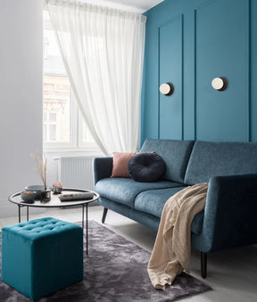 BALLE Interior Round Opal Diffuser with Round Base Wall Lights