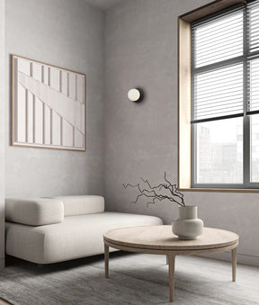 BALLE Interior Round Opal Diffuser with Round Base Wall Lights