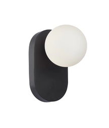 BALLE Interior Round Opal Diffuser with Oblong Base Wall Lights