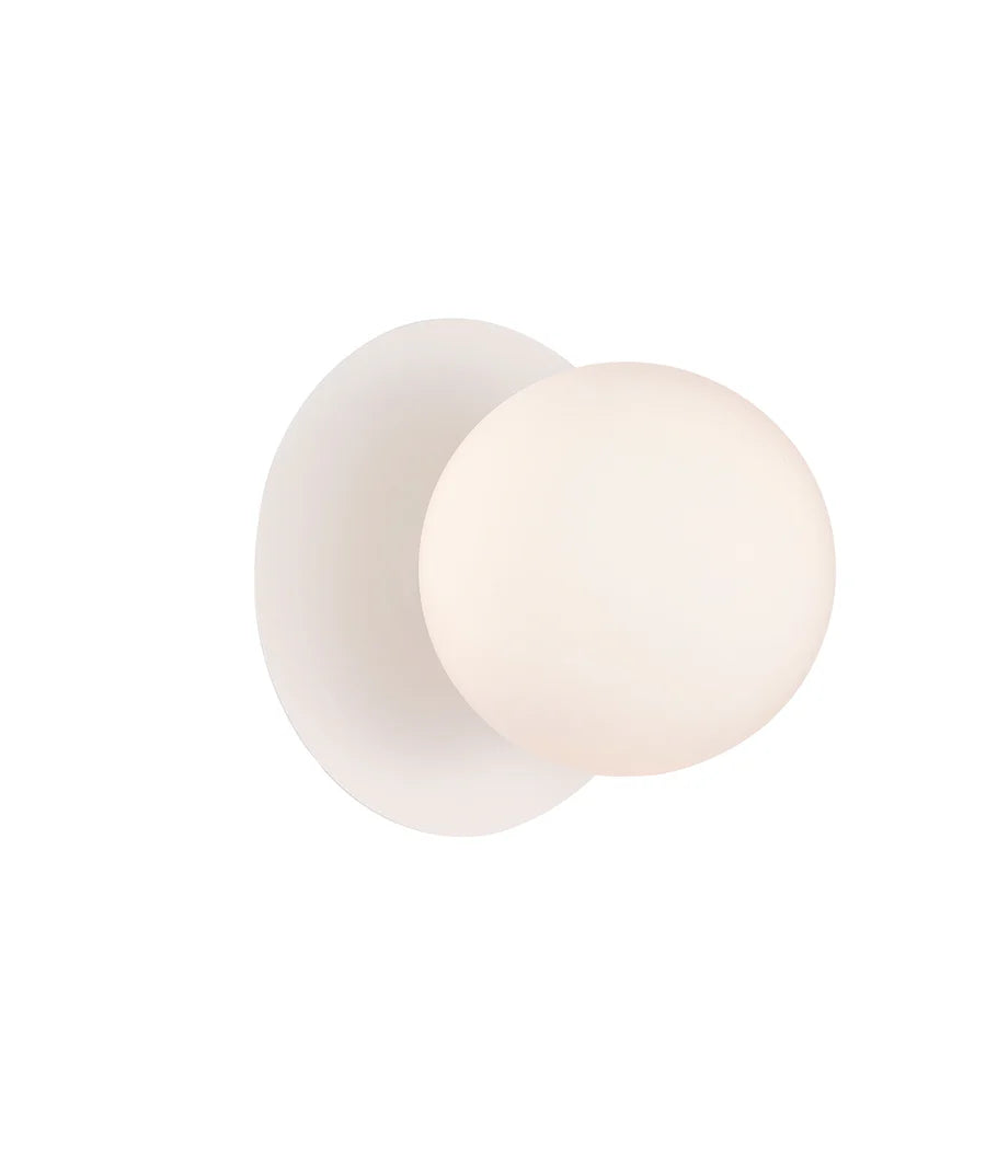 BALLE Interior Round Opal Diffuser with Round Base Wall Lights