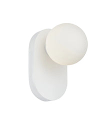 BALLE Interior Round Opal Diffuser with Oblong Base Wall Lights